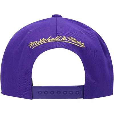 Shop Mitchell & Ness Purple Los Angeles Lakers 50th Anniversary Snapback Hat