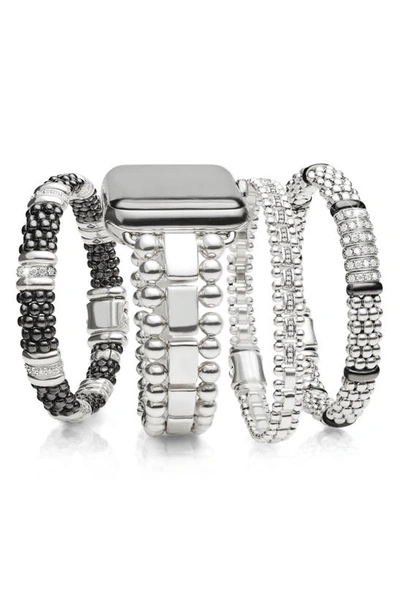 Shop Lagos Smart Caviar Apple Watch® Watchband In Silver