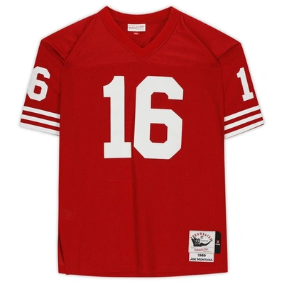 Shop Fanatics Authentic Joe Montana San Francisco 49ers Autographed Mitchell & Ness Red Authentic Jersey With ''hof 2000'' I