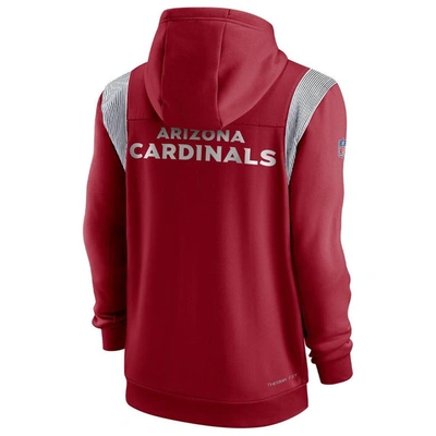 Shop Nike Cardinal Arizona Cardinals Performance Sideline Lockup Full-zip Hoodie
