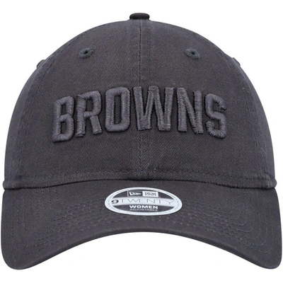 Shop New Era Graphite Cleveland Browns Core Classic 2.0 Tonal 9twenty Adjustable Hat