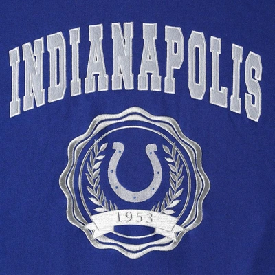 Shop Tommy Hilfiger Royal Indianapolis Colts Becca Drop Shoulder Pullover Hoodie