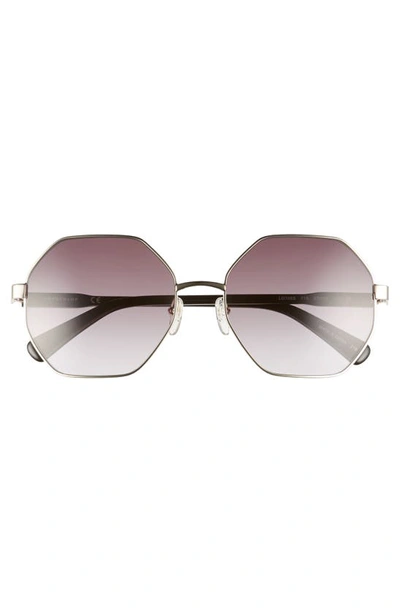 Shop Longchamp Le Pliage 57mm Gradient Octagonal Sunglasses In Light Gold