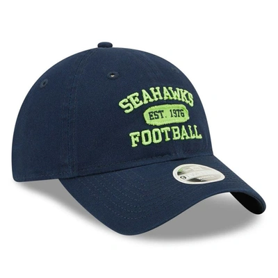 Shop New Era College Navy Seattle Seahawks Formed 9twenty Adjustable Hat