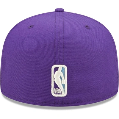 Shop New Era Purple Los Angeles Lakers 17x Nba Finals Champions Pop Sweat 59fifty Fitted Hat