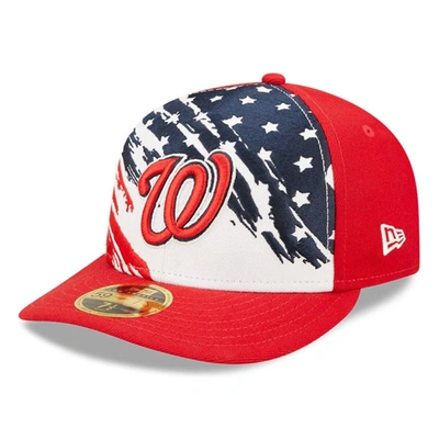 Shop New Era Red Washington Nationals 2022 4th Of July Low Profile 59fifty Fitted Hat