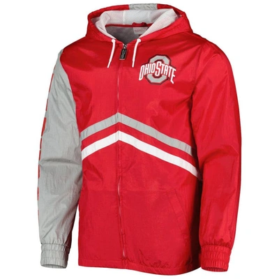 Shop Mitchell & Ness Scarlet Ohio State Buckeyes Undeniable Full-zip Windbreaker Jacket