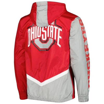 Shop Mitchell & Ness Scarlet Ohio State Buckeyes Undeniable Full-zip Windbreaker Jacket
