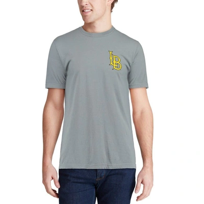Shop Image One Gray Cal State Long Beach The Beach Baseball Flag Comfort Colors T-shirt