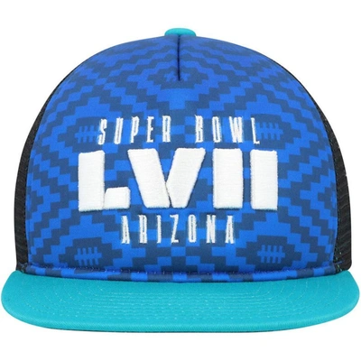 Shop Outerstuff Youth Blue/aqua Super Bowl Lvii Foam Front Trucker Snapback Hat