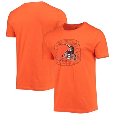 Shop New Era Orange Cleveland Browns Stadium T-shirt