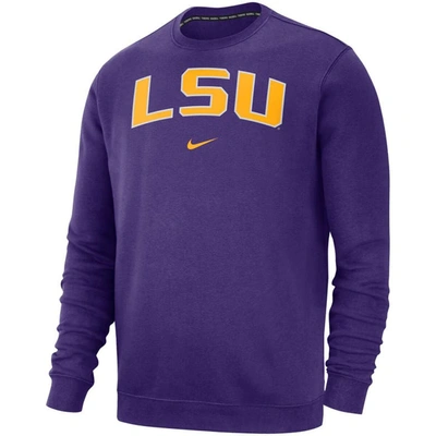 Shop Nike Purple Lsu Tigers Club Fleece Sweatshirt