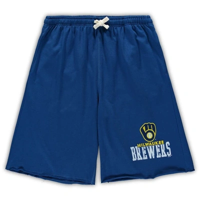 Shop Profile Royal Milwaukee Brewers Big & Tall French Terry Shorts