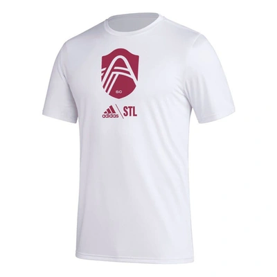 Shop Adidas Originals Adidas White St. Louis City Sc Icon Aeroready T-shirt