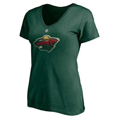 Shop Fanatics Branded Marc-andre Fleury Green Minnesota Wild Authentic Stack Name & Number V-neck T-shirt