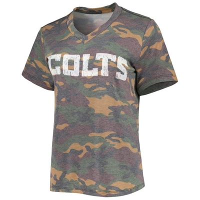 Shop Industry Rag Majestic Threads Jonathan Taylor Camo Indianapolis Colts Name & Number V-neck Tri-blend T-shirt