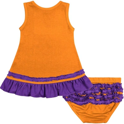 Shop Colosseum Girls Infant  Orange Clemson Tigers Ruffle Toons Dress & Bloomers Set