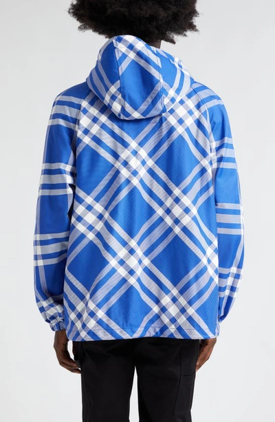 Shop Burberry Check Nylon Hooded Jacket In Knight Ip Check
