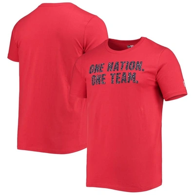 Shop 5th And Ocean By New Era 5th & Ocean By New Era Red Usmnt Heavy Jersey Crew T-shirt