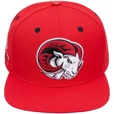 Shop Pro Standard Red Winston Salem Rams Evergreen Mascot Snapback Hat
