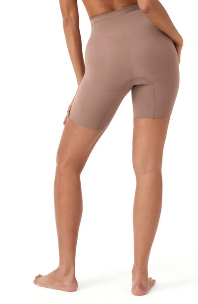 Shop Spanx Everyday Shaping Shorts In Cafe Au Lait