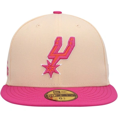 Shop New Era Orange/pink San Antonio Spurs Passion Mango 59fifty Fitted Hat
