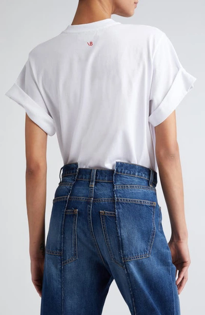 Shop Victoria Beckham Relaxed Fit Cuffed T-shirt In White