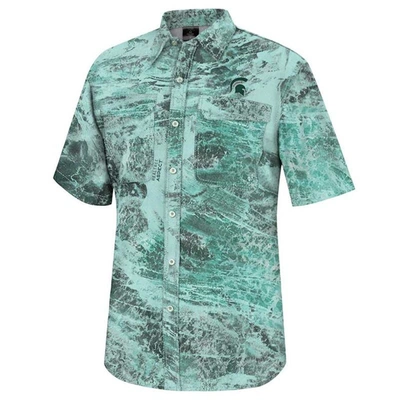 Shop Colosseum Green Michigan State Spartans Realtree Aspect Charter Full-button Fishing Shirt
