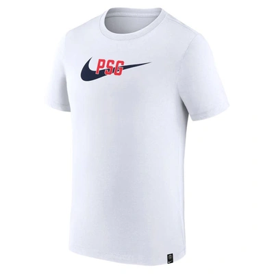 Shop Nike White Paris Saint-germain Swoosh T-shirt