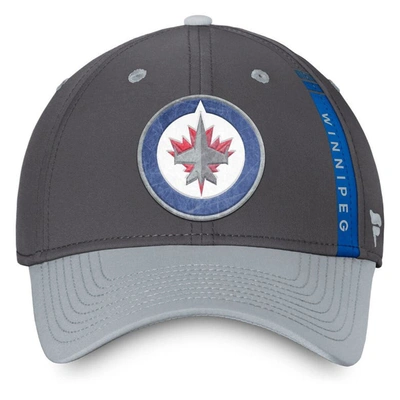 Shop Fanatics Branded Charcoal/gray Winnipeg Jets Authentic Pro Home Ice Flex Hat
