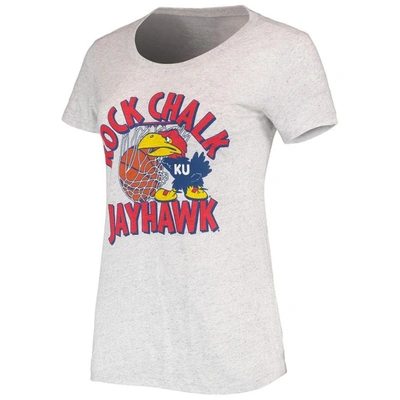 Shop Homefield Ash Kansas Jayhawks Vintage Rock Chalk Tri-blend T-shirt