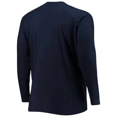 Shop Champion Navy North Carolina Tar Heels Big & Tall 2-hit Long Sleeve T-shirt