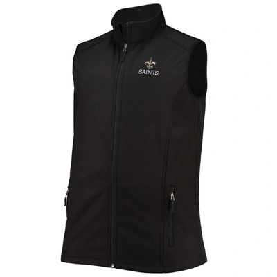 Shop Dunbrooke Black New Orleans Saints Big & Tall Archer Softshell Full-zip Vest