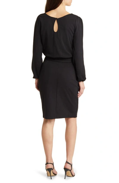 Nikki Lund Kate Long Sleeve Knit Dress In Black