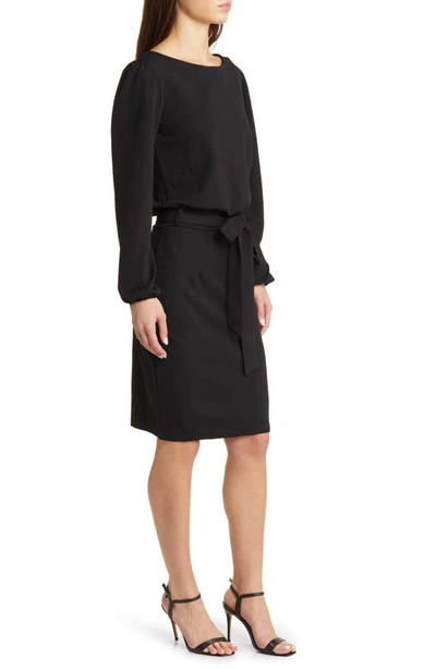 Shop Nikki Lund Kate Long Sleeve Knit Dress In Black