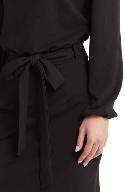 Nikki Lund Kate Long Sleeve Knit Dress In Black
