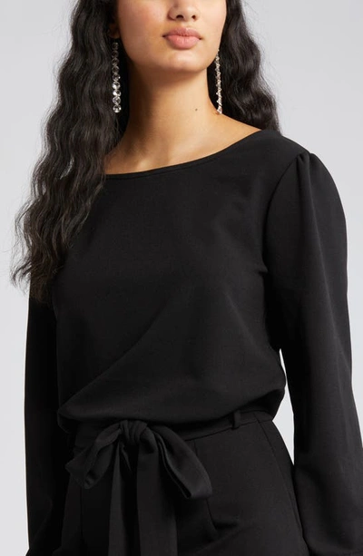 Shop Nikki Lund Kate Long Sleeve Knit Dress In Black