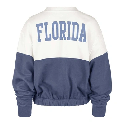 Shop 47 ' White/royal Florida Gators Take Two Bonita Pullover Sweatshirt