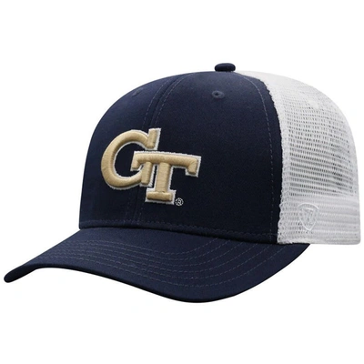 Shop Top Of The World Navy/white Georgia Tech Yellow Jackets Trucker Snapback Hat