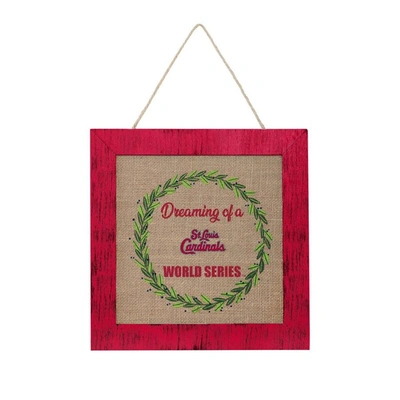 Shop Foco St. Louis Cardinals 12'' Double-sided Burlap Sign In Red