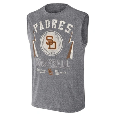 Shop Darius Rucker Collection By Fanatics Charcoal San Diego Padres Relaxed-fit Muscle Tank Top