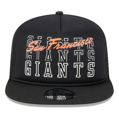 Shop New Era Black San Francisco Giants  Street Team A-frame Trucker 9fifty Snapback Hat