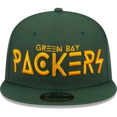 Shop New Era Green Green Bay Packers Word 9fifty Snapback Hat