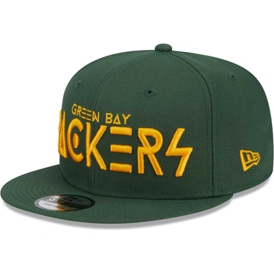Shop New Era Green Green Bay Packers Word 9fifty Snapback Hat