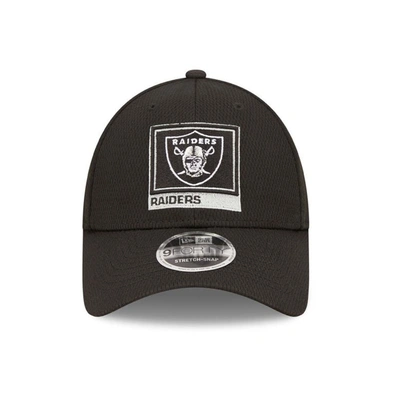 Shop New Era Black Las Vegas Raiders Framed Af 9forty Snapback Hat