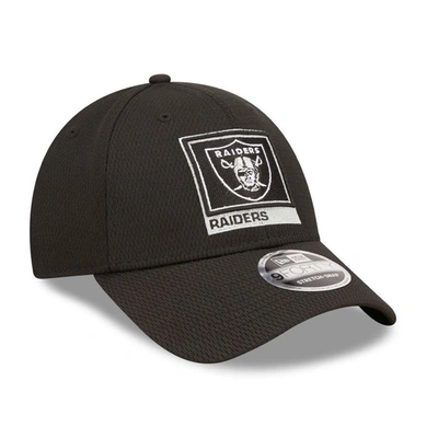 Shop New Era Black Las Vegas Raiders Framed Af 9forty Snapback Hat