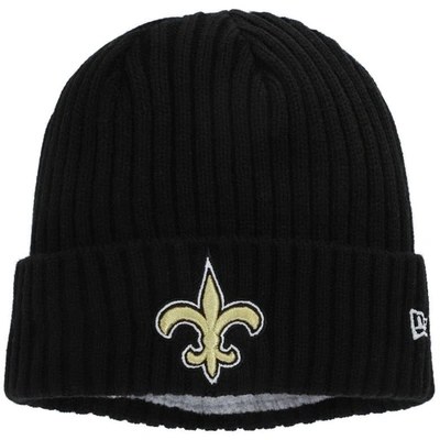 Shop New Era Youth  Black New Orleans Saints Team Core Classic Cuffed Knit Hat