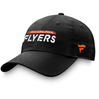 Shop Fanatics Branded Black Philadelphia Flyers Authentic Pro Rink Adjustable Hat