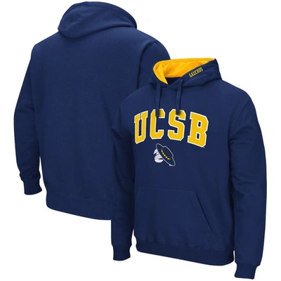 Colosseum Navy Uc Santa Barbara Gauchos Arch And Logo Pullover Hoodie In Navy