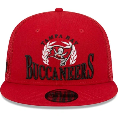 Shop New Era Red Tampa Bay Buccaneers Collegiate Trucker 9fifty Snapback Hat